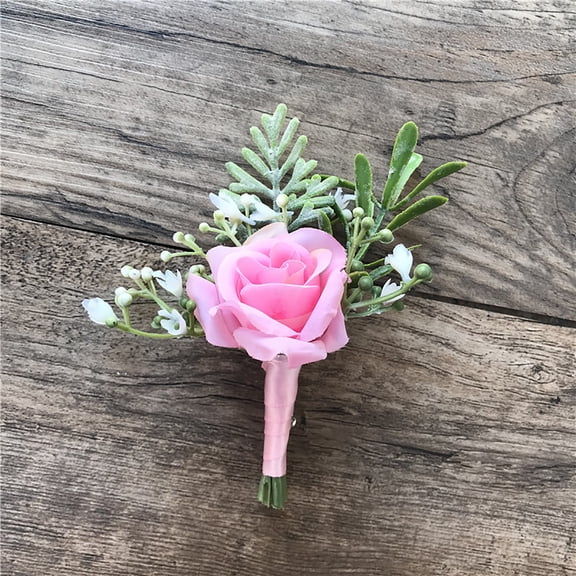 Artificial flowers,Fabric Bridal And Groom Corsage Rose Small Bud Silk Flower Before Wedding