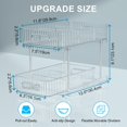 thumbnail image 2 of Organizador de gabinete de baño de 2 paquetes, organizadores y almacenamiento debajo del fregadero transparentes extraíbles de 2 niveles, organizadores de medicamentos y despensa de cocina multiusos, 2 of 6