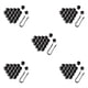 thumbnail image 2 of Sidaley Paquete de 20 tapas de tuercas de rueda de coche universales antioxidantes cubierta de tornillo de cubo de coche reemplazo tuercas de Type7 NO7, 2 of 6