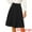 Black, variant on Women's Button Decor Flared Midi Skirt XS Dark Blue