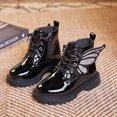 thumbnail image 2 of KPOPLK Toddler Girl Ankle Boots Low Heel Side Zipper Booties Fall Winter Little Girls Boots(10,Black), 2 of 9