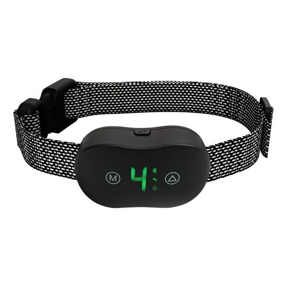 Automatic Dog Bark Collar Smart Dog Barking Deterrent with Sound Vibration Electric Shock 4 Training Modes 7 Levels Adjustable IP65 Waterproof for Small Medium Large Dogs