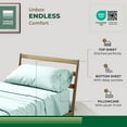 thumbnail image 2 of THREAD SPREAD 100% Organic Cotton Sheets Twin Sheets - Percale Weave Cotton Sheets Twin Size (3 PC, Sea Foam), Soft Cooling Hotel Sheet Set, 2 of 7