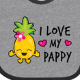 thumbnail image 4 of Inktastic I Love My Pappy with Pineapple Girls Baby Bib, 4 of 4