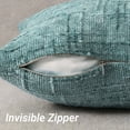 thumbnail image 3 of COOKCOK Chenille Throw Pillow Covers 18x18 Inch Set of 2, Thick Textured Farmhouse Decorative Pillow Cases for Couch Sofa Bed Living Room, Teal, 3 of 8