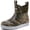 Olive Green Print, variant on Kids Deck Boots Boys Girls Rain Boots with Anti-Slip Traction ,Waterproof,Ankle Rubber Boots,Kids Footwear Water Shoes for Fishing,Camping,Garden,Outdoor Playing,size 13 Little Kid,Green