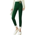 thumbnail image 1 of Gibobby Pantalones de invierno para mujeres Pantalones térmicos de invierno para mujer, capris térmicos, pantalones de entrenamiento(Verde,M), 1 of 5