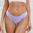 thumbnail image 2 of PEASKJP Culotte String pour Femmes en Coton Eversoft Sans Étiquette et Respirante, Violet G, 2 of 5