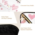 thumbnail image 5 of FORMRS Makeup Bag Travel Cosmetic Organizer for Women Fold Flat Zipper Pouch with Handle, Hand Drawn Hearts, 5 of 8