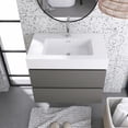 thumbnail image 4 of Alice 30" Wall Mounted Floating Bathroom Vanity in Gray with White Basin, 4 of 13