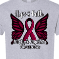 thumbnail image 4 of Inktastic Multiple Myeloma Cancer Awareness Hope & Faith with Butterfly Ribbon T-Shirt, 4 of 5