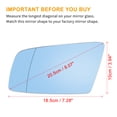 thumbnail image 3 of Rearview Mirror Glass with Backing Plate Blue Heated Left for BMW 550i 525i 528i, 3 of 6
