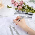 thumbnail image 2 of 6pcs Crystal Bling Rhinestone Big Diamond Pens, 1.0mm Black Ink Ballpoint Pens For Wedding Bridal Shower Favors Birthday Gift Supplies (silver/rose Gold), 2 of 8