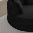 thumbnail image 6 of Miniyam 54" Lounge Chair for Living Room, Round Corduroy Chair, Includes Back Pillows, High Comfort for Reading & Relaxing(Black), 6 of 10