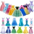 thumbnail image 2 of Vestido de Elsa y Anna para niñas de Snow Quee, vestido de princesa para carnaval, disfraz de flor de Jasmine y Rapunzel para niños, disfraz de Navidad, 2 of 4