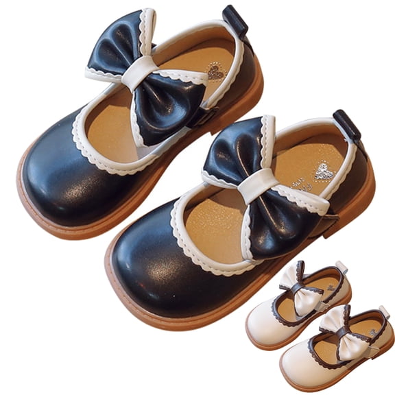 SILVERCELL Toddler/Little Kid Girl's Dress Shoes Mary Jane Ballet Flats Ballerina Flat Shoes for Wedding Party School 1-9Y
