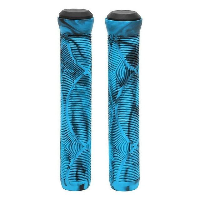 Poignées de guidon de vélo en caoutchouc, légères et antidérapantes, pour VTT (bleu)