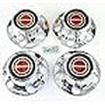 thumbnail image 3 of BB Auto Ensemble de 4 Nouveaux Capuchons Centraux de Moyeu de Roue Chromés Rouges de Remplacement pour Camion Ford F150 Bronco Fourgonnette 1980-1996, 3 of 4