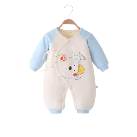 

Yidarton Newborn Fall/winter Cotton Jacket Baby Cotton Jacket For Boys And Girls Boneless Tether Jumpsuit Padded Warm Climbing Suit Light Blue