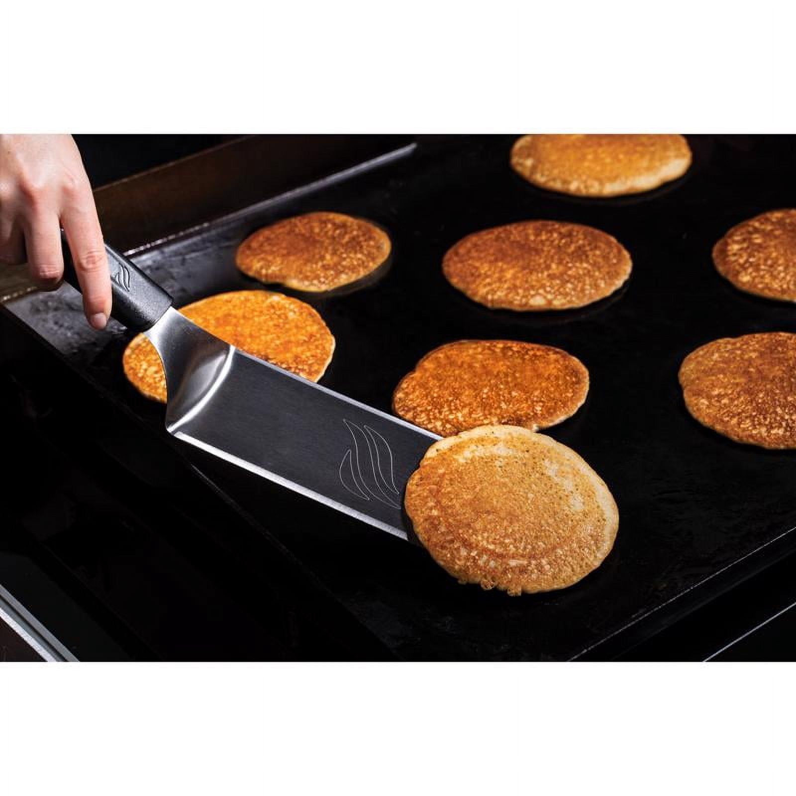 Blackstone Deluxe Stainless Steel Griddle Spatulas in Black & Silver, 2-Piece