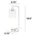 thumbnail image 4 of Lalia Home Modern Iron Desk Lamp with USB Port and Glass Shade White, 4 of 8