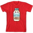 thumbnail image 3 of "Powered By Milk" Youth Red Crew Neck Short Sleeve Tee-Large, 3 of 4