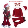 thumbnail image 1 of Disfraz de Papá Noel de manga larga para niñas, traje de terciopelo con fondo de campana, fiesta de carnaval, Navidad, 2 a 10 años, 2024, 1 of 5