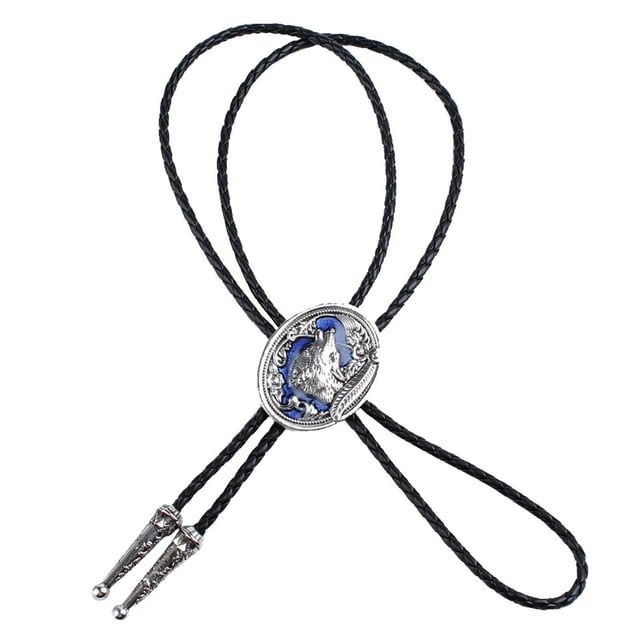 Moda Bolo Ties Time Tribal head of wolf Bolo Tie Tie Disfraz para Hombre