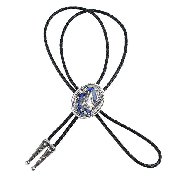 Moda Bolo Ties Time Tribal head of wolf Bolo Tie Tie Disfraz para Hombre
