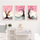 thumbnail image 5 of Pink Sakura Poster Pikachu Bulbasaur Squirtle Charmander Canvas Painting Anime Figure Wall Art Prints Living Room Decor, 5 of 5