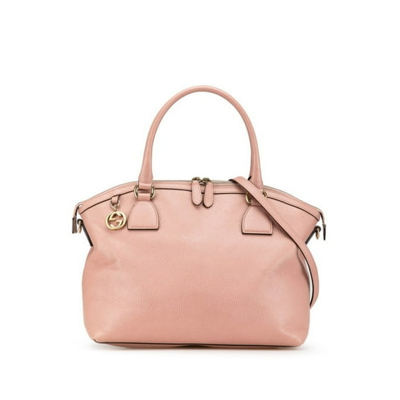 Pre-Owned Gucci Interlocking G Handbag Shoulder Bag 449651 Pink Leather Women's GUCCI (Good)