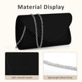 thumbnail image 3 of Monedero de mano PACETAP Elegant Suede Black para mujer, 3 of 6