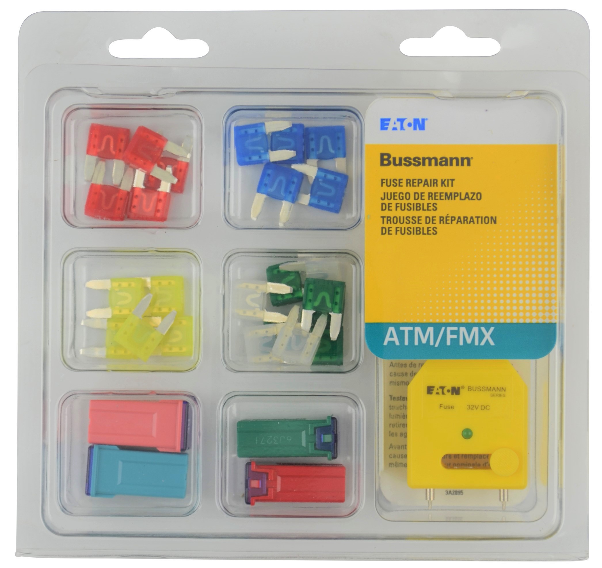 Bussmann Series 30 Piece ATM and FMX Automotive Fuse Repair Kit, ATM-FMX-EK-WM (multicolors)