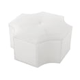 thumbnail image 4 of Posh Living Runrawin Faux Leather Octagon Cocktail Ottoman in White, 4 of 8
