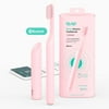 quip Adult Smart Electric Toothbrush - Sonic Toothbrush with Bluetooth & Rewards App, Travel Cover & Mirror Mount, Soft Bristles, Timer, and Metal Handle - All-Pink