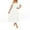 White, variant on Annhoo Vacation Dresses for Women Summer Puff Short Sleeve Square Neck Flowy Casual Trendy Beach Long Dresses