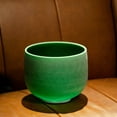 thumbnail image 2 of TOPFUND 432Hz D Note Emerald Fusion 12 inch Crystal Singing Bowl with Heavy Duty Carrying Case and Suede Stick, 2 of 8