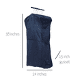 thumbnail image 2 of 38" Zippered Navy Canvas Griptite Garment Bag with Lockable Clamp – Salesman Travel & Storage Bag – Basic LTD, 2 of 3