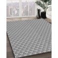 thumbnail image 3 of Ahgly Tapis Rond Lavable en Machine Intérieur Transitionnel Gris Argenté, 7 Pieds Rond, 3 of 7
