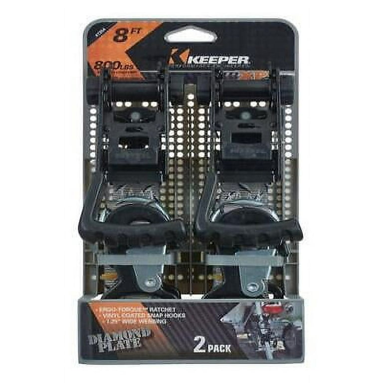 1.25 in. x 8 ft. Diamond Plate Ergo-Torque Ratchet Tie Down (2-Pack) 1.25 in. x 8 ft. Diamond Plate Ergo-Torque Ratchet Tie Down (2-Pack)