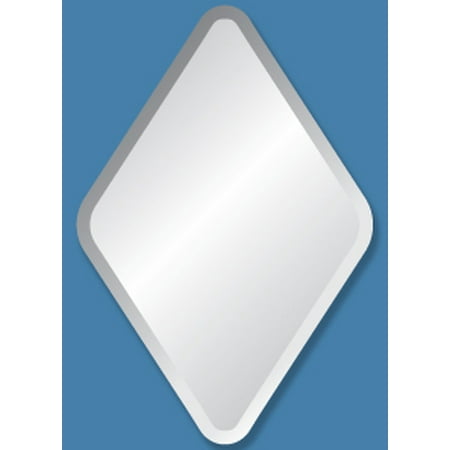 22 X 34 Diamond Frameless Mirror With Polished Beveled Edges 22 X 34 Diamond Frameless Mirror With