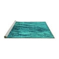 thumbnail image 2 of Ahgly Company Machine Washable Indoor Rectangle Oriental Turquoise Blue Industrial Area Rugs, 6' x 9', 2 of 4