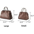 thumbnail image 2 of ShengRui Genuine Leather Bags for Women Large Tote Bag Retro Top-handle Bag Trendy Work Bag Leather Purse, 2 of 7