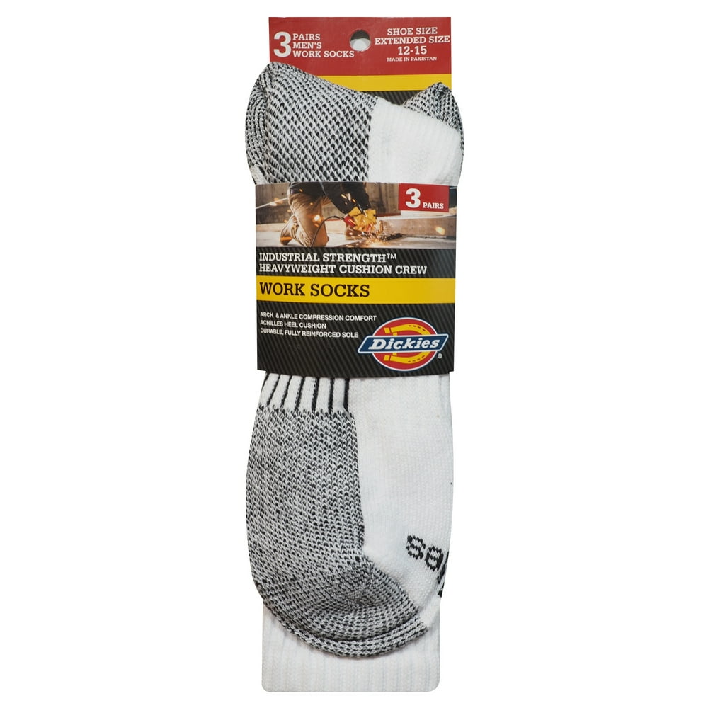 Dickies Genuine Dickies Men's Heavyweight Crew Sock, 3 Pack Walmart