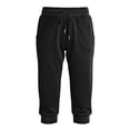 thumbnail image 4 of Lenpel Women's Yoga Capri Joggers Fashion Drawstring Elastic Waist Cropped Pants with Pockets Comfy Lightweight Workout Lounge Pants, 4 of 7