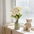 thumbnail image 4 of Ramo de flores de tulipán artificial 9 piezas – Tulipanes falsos Real Touch para decoración del hogar, centros de mesa de boda, arreglos de jarrones de mesa, decoraciones para salón y comedor, 4 of 7