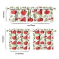 thumbnail image 5 of Cherry Kitchen Curtains and Valances Set-3 Piece Kitchen Curtains Sets with Valance for Windows Rod Pocket Machine Washable Kitchen Decor(54"x18"+2x27.5"x24"), 5 of 5