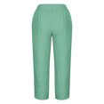 thumbnail image 4 of WIZUTIZ Wide Leg Pants Woman Comfy Trendy Loose Wide Leg Slacks Pants Spandex Elastic High Rise Full Length Palazzo Pants Solid Asymmetrical Cropped Slacks Pants for Teen Girls Sports Beach Green, 4 of 4