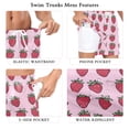 thumbnail image 5 of FORMRS Mens Swim Trunks Mesh Liner Quick Dry Casual Beach Board Shorts with Pockets, Sizes S-2XL, Cartoon Strawberry, 5 of 9