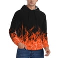 thumbnail image 5 of Unisex Colorful Graphic Red fire Pullover Hoodie 3D Print Long Sleeve Hooded Sweatshirt with Pocket for Men and Women, 5 of 7